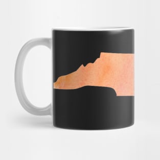 North Carolina Home Watercolor Pink Orange Mug